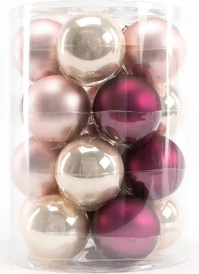 Produktbild von TrendLine Weihnachtskugeln aus Glas Ø 6 cm perle-rosa-magnoliarosa 20 Stück