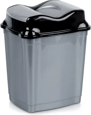 Image de Poubelle en plastique grise 9 l