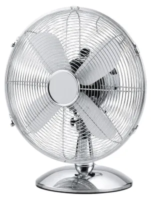 Immagine prodotto di Ventilatore da tavolo in acciaio cromato 60W funzionamento 3 velocità con diametro 40 cm