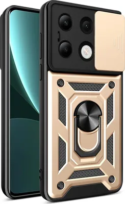 Produktbild von Hülle für Xiaomi Redmi Note 13 4G Magnetische Ring Ständer Halter Dia Kameraschutz TPU Bumper Silikon Schutzhülle Gold