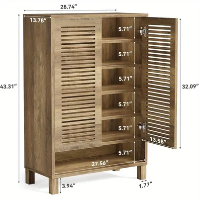 Image de Armoire à chaussures - Rangement à chaussures - Étagère à chaussures - Meuble à chaussures - Petite armoire à chaussures - Design moderne