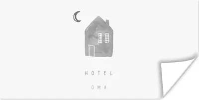 Produktbild von MuchoWow® Poster Sprichwörter - Zitate Hotel Oma - Geschenk zum Muttertag - Oma - schwarz-weiß 40x20 cm - Poster für die Wand - Poster Schlafzimmer
