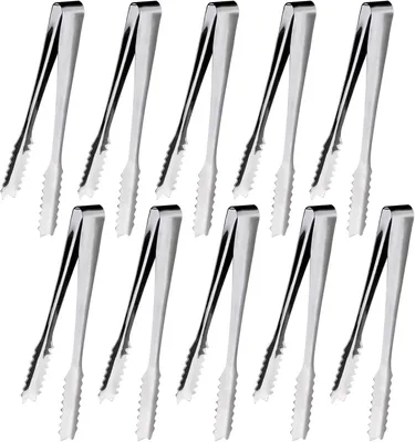 Immagine prodotto di Stampini per ghiaccio - Set da 10 - 15,2 cm
Pinze per zucchero - Pinze per caramelle - Pinze in acciaio inossidabile - Pinze per zucchero - Zucchero - Biscotti - Buffet - Caffè