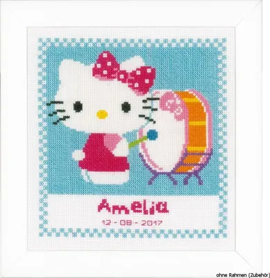 Produktbild von Auslaufmodell Vervaco Stickpackung Zählmuster "Hello Kitty Musiziert"