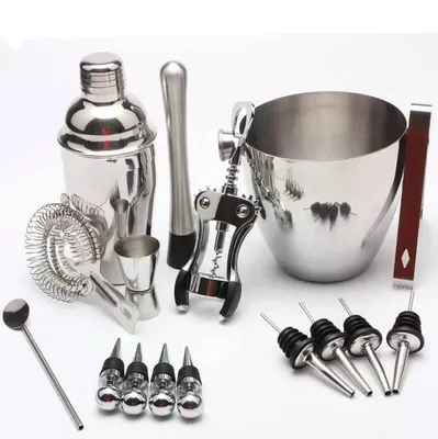 Immagine prodotto di Set di miscelazione per cocktail da barista (set da 16 pezzi 750ml + 500ml)