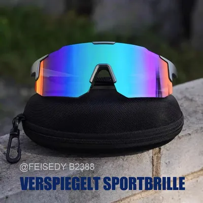 Obrázek produktu pro Sportovní sluneční brýle, zrcadlové, unisex, model B2388, vhodné pro cyklistiku