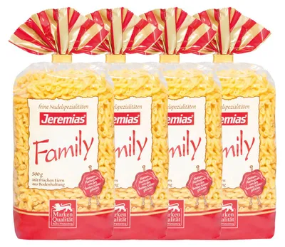 Produktbild von Jeremias Schlingli Classic Frischei Family Nudeln 500g 4er Pack