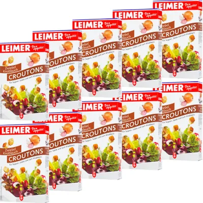 Produktbild von Leimer Croutons Zwiebel/Knoblauch - 10 x 100g
