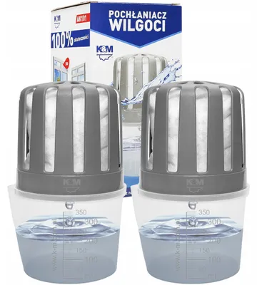Produktbild von K&M Feuchtigkeitsabsorber für Räume, 2er-Set mit 2x 280g Ersatz