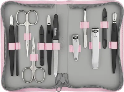 Produktbild von marQus Solingen Maniküre-Set 12-teilig – Kunstleder-Etui – Rosé