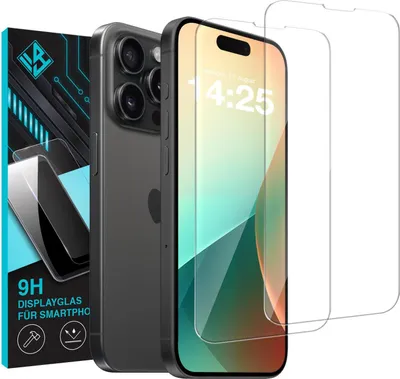Produktbild von 2x 9H Schutzglas Displayschutzfolie für Apple iPhone 14 Pro Max Displayglas Displayschutz Glas Panzerfolie Schutzglasfolie