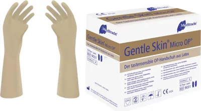 Produktbild von Gentle Skin® Micro OP®, OP-Handschuh aus Latex, steril, puderfrei, 1 Packung = 50 Paar