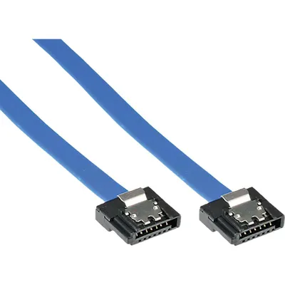 Produktbild von InLine® 27705K SATA 6Gb/s Anschlusskabel klein, mit Sicherheitslasche, 0,5m