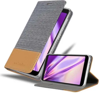 Produktbild von Cadorabo Hülle für WIKO Y60 Schutzhülle in Grau Handy Hülle Etui Book Case Cover