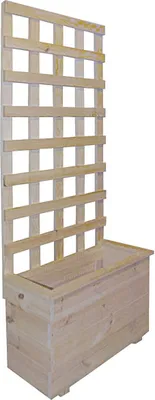 Produktbild von Blumenkasten mit Rankgitter Rankhilfe Rankkasten Pflanzkasten Holz Natur 63x150cm