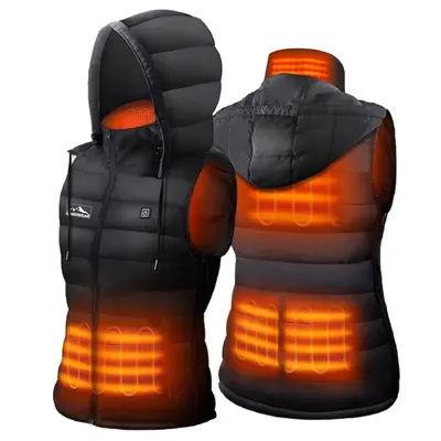 Beheizbare Westen Damen Herren Schwarz FLAMEVEST 6XL