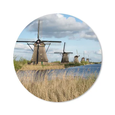 Produktbild von MuchoWow® Mauspad Mousepad Mühle - Landschaft - Niederlande 30x30 cm - Mousepads - Maus Mat - Pad - Mausunterlage - Tischunterlage - Schreibtischmatten