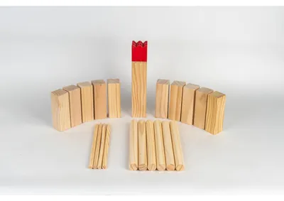 Image de Jeu de lancer Viking 21 pièces bois jardin extérieur jeu pour enfants & adultes