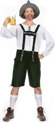 Produktbild von Bayer Lederhose Trachtenkostüm dunkelgrün - XL