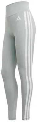 Zdjęcie produktu dla Legginsy Adidas Długie legginsy adidas 7/8 Optime Essentials z trzema paskami, zielono-białe, damskie