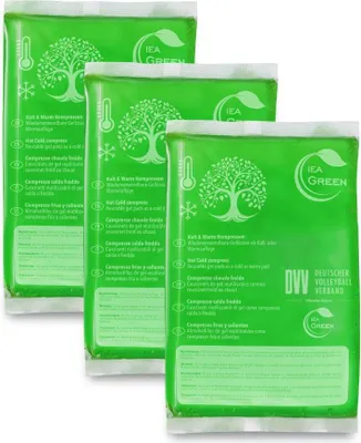 Produktbild von IEA Green  Kalt Warm Kompresse 3er - Gel Kühlpads, Wärmepads 12x20cm