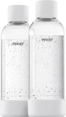 Produktbild von Fľaše na vodu Mysoda z obnoviteľného biokompozitu - biele, 2 x 1 liter