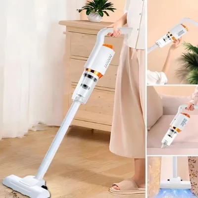 Obrázok produktu pre bezdrôtový ručný vysávač 2v1 s USB nabíjaním a výkonom 10 W, teleskopickou trubicou, umývateľným filtrom a kefou - VACUSTICK