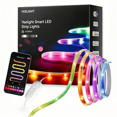 Obrázok produktu pre LED pásik 5 metrov, RGB+IC, ovládanie cez aplikáciu, možnosť vlastnej segmentácie, synchronizácia s hudbou, ideálne do obývačky