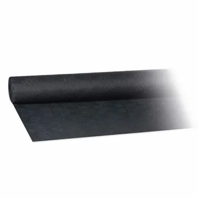 Produktbild von 1x Damasttischdecke Tischtuch aus Papier gerollt 1,20m x 8m schwarz