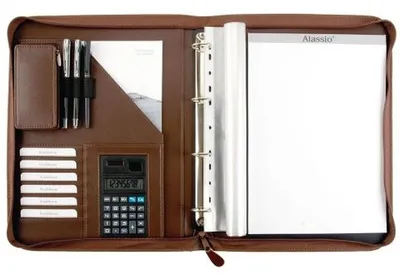 Produktbild von Alassio Ringbuchmappe "VITERBO", DIN A4, Kunstleder, braun