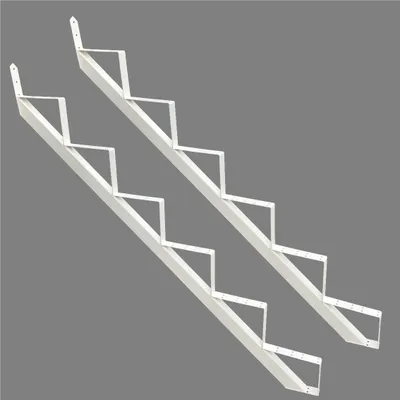 Produktbild von Treppenrahmen 6 stufig Stahl-Treppe Weiss Treppenholm Geschosshöhe 110cm