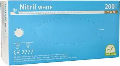 Produktbild von "Medi-Inn®" Handschuhe, Nitril puderfrei "White" weiss Größe XL