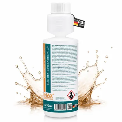 Produktbild von INOX® BIKE Benzinstabilisator 250ml - Kraftstoffstabilisator für Motorräder und Saisonfahrzeuge