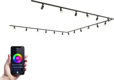 Image de HOFTRONIC - Kit système de rails 6 x 1,5 m 18 spots RGBWW GU10 IP20