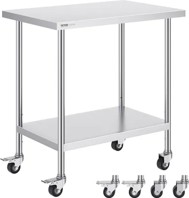Zdjęcie produktu dla Stół Roboczy ze Stali Nierdzewnej 95x91x61cm