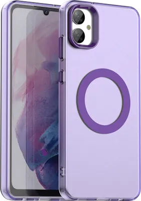 Image de Etui magnétique pour Samsung Galaxy A05, étui antichoc fin, mat et translucide Violet