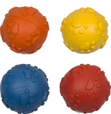 Produktbild von Duvo+ Hundespielzeug Ball mit Squeaker und Pfoten, Gummi