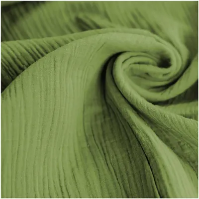 50x130cm Musselin Stoff uni Oeko-Tex zertifiziert Meterware Mulltuch pistaziengruen