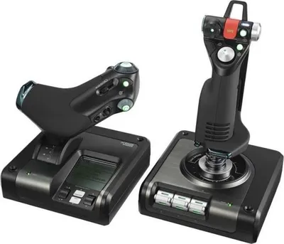 Produktbild von Joystick, Logitech G X52 Pro Flight Control Panel, Kabelgebunden, Kompatibel mit PC, Schwarz