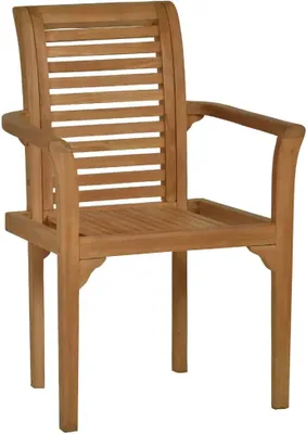 Produktbild von MiaMöbel | Outdoor Gartenstuhl aus Teak | 64,5 x 95 x 54cm | Moderne Gartenmöbel aus Massivholz | Mexico Möbel