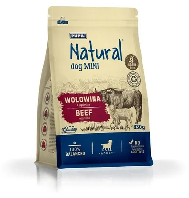 Produktbild von NATURAL Trockenfutter für Hunde: Rind mit Lamm, 830 g