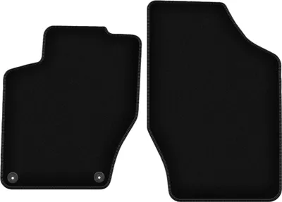 Image de Wielganizator Tapis avant de sol velours sur-mesure pour Citroen C4 II (2010-2018, hatchback, break) noir, jeu 2 pièces, fixations