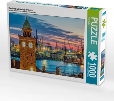 Produktbild von CALVENDO Puzzle Hamburg Landungsbrücken | 1000 Teile Lege-Größe 64x48cm Foto-Puzzle für glückliche Stunden