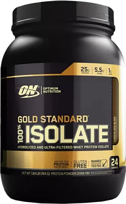 Zdjęcie produktu dla Optimum Nutrition 100% Isolate Gold Standard 930 g czekolada / Izolaty serwatki / Pyszny izolat serwatki i hydrolizowany izolat serwatki najwyższej jakości
