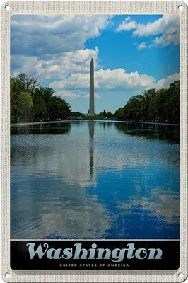 Produktbild von Blechschild Reise 20x30cm Washington USA Amerika Poromac