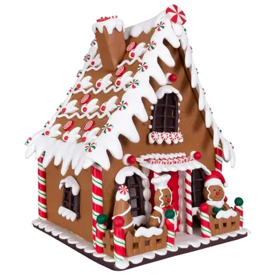 Produktbild von Lebkuchenhaus 24cm braun-weiß