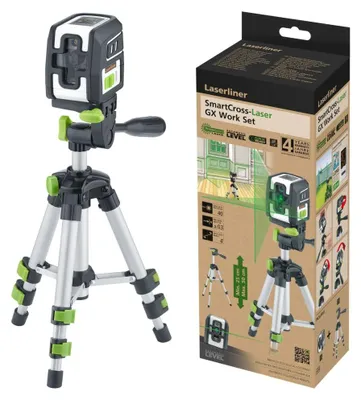 Obrázok produktu pre Laserliner SmartCross, 40 m, 0,3 mm/m, 4°, 515 nm, Horizontálny / vertikálny, Zelená