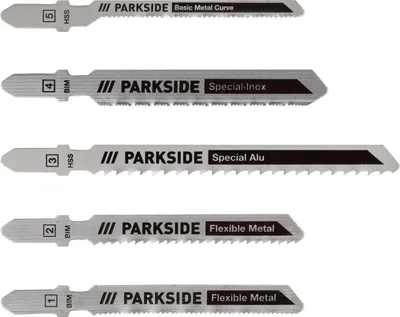 Produktbild von PARKSIDE® Stichsägeblätter-Sets »PSTZ 3 A1«, 5-teilig (Metall)