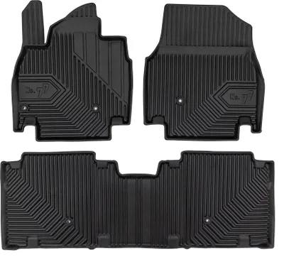 Produktbild von Fußmatten Gummimatten No.77 Antirutsch für Kia EV9 2023-2025 TPE Schwarz 3 tlg