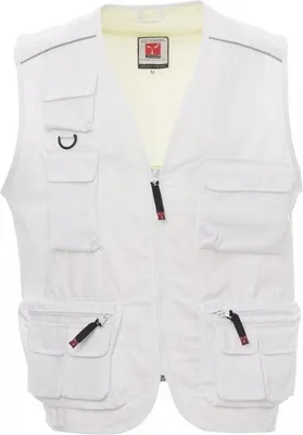 Produktbild von PAYPER Weste POCKET – funktionale Arbeitsweste mit vielen Taschen, robust, leicht, für Handwerk, Logistik, Outdoor weiß XXL